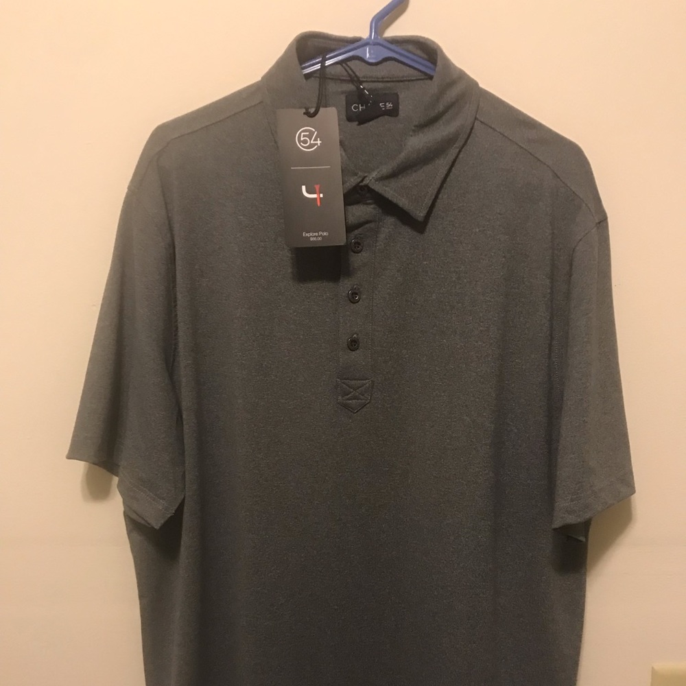 Gray short par 4 polo